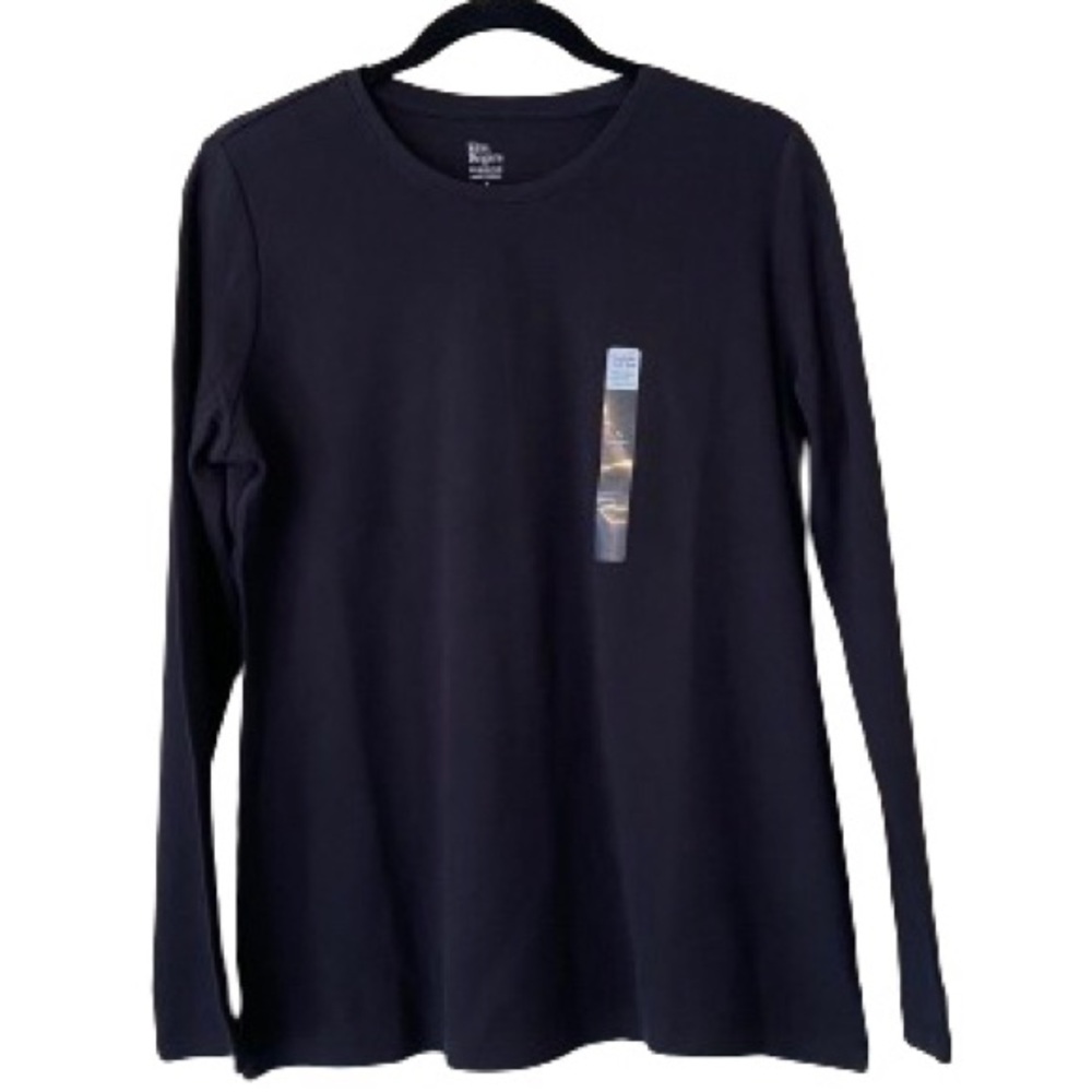 Kim Rogers Black Long Sleeve Tshirt, Size Small